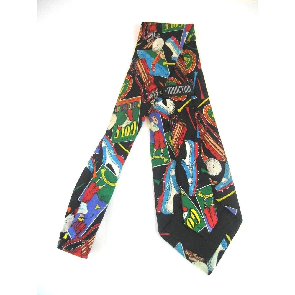 Addiction Golf 100% Silk Design Necktie